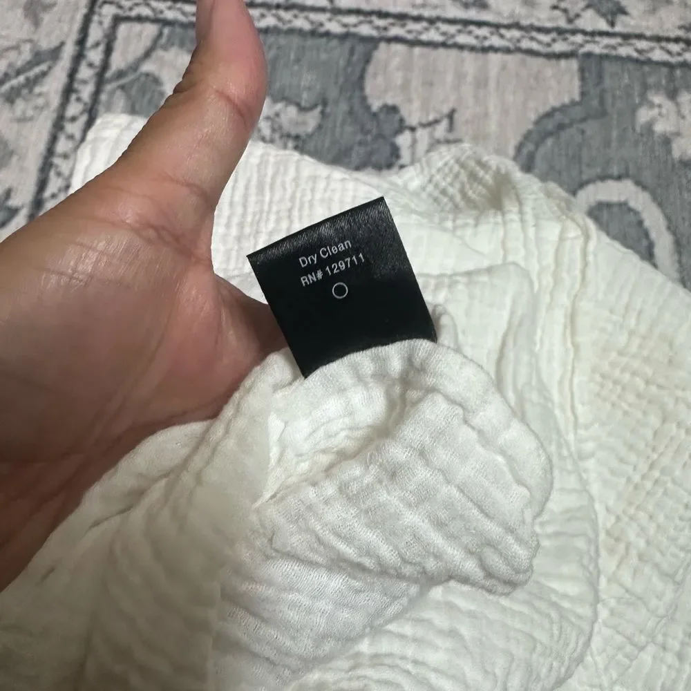 Jenni Kayne Cypress Caftan White Gauze Dress - Picture 4 of 6